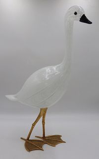 Large Signed Murano Glass Swan.