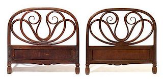 * An Art Nouveau Bentwood Bed Width 37 inches.