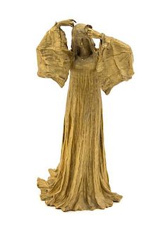 A French Gilt Bronze Figure, Agathon Leonard Height 10 inches.