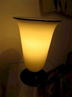 A Loetz Glass Table Lamp Height 12 inches.