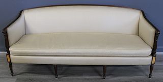 Sheraton Style Upholstered Sofa.
