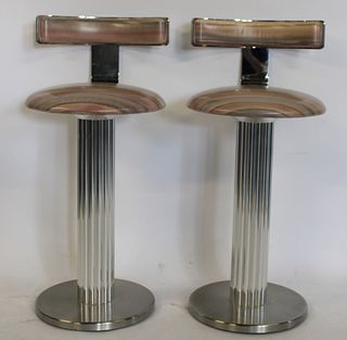 A Pair Of Designs For Leisure Bar Stools.