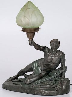 Soldat Spartiate Figural Table Lamp 