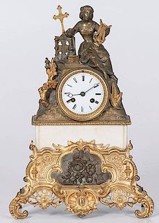 Barbet French Figural Mantel Clock 
