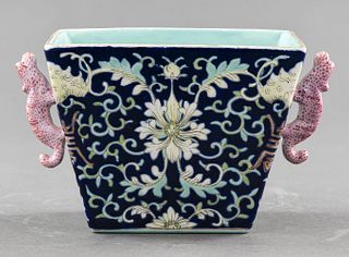 Chinese Small Molded Planter with Jiaqing Mark