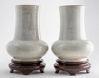 Large Chinese Porcelain Vases, Pair