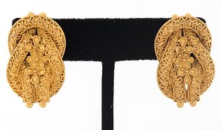 Greek Byzantine 18K Double Knot Post Earrings