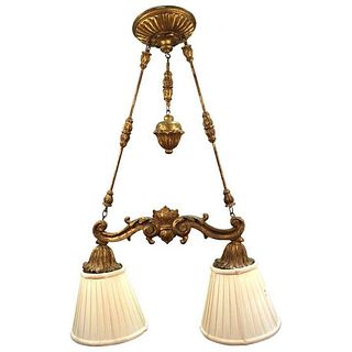 Neoclassical Style Gilt Wood Chandelier