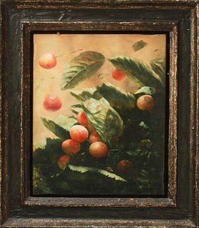 Cristobal Toral "Still Life of Cherries" Oil