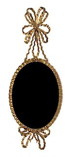 A Continental Giltwood Mirror Height 55 1/2 x width 22 inches.