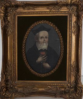 17th C. Oil Portrait of a Saint