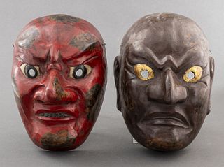 Japanese Lacquered Theater Masks, 2