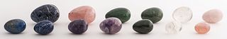 Group of Polished Mineral & Stone Specimen Eggs,11
