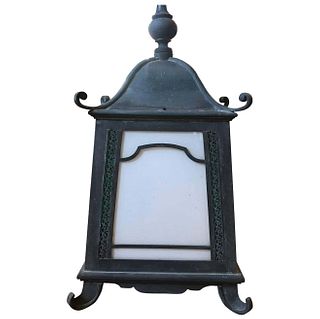 Chinoiserie Pagoda Style Hanging Copper Verdigris