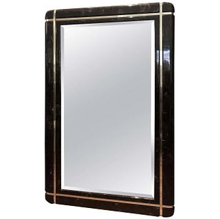 Marble and Brass Mid-Century Mirror in the Style of