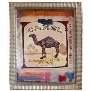 Pop Art Painting of a Camel Cigarettes Package by