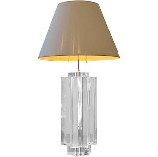 Lucite Les Prismatiques Substantial Table Lamp