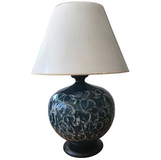 Monumental Drip Glaze Ceramic Gourd Shaped Lamp