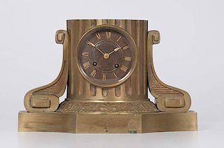 French Brass Mantel Clock 