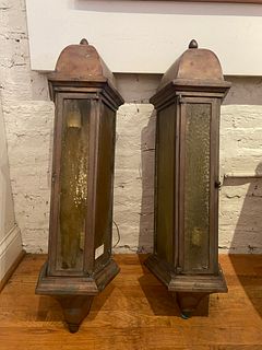 Early 20th C. French Brass Wall Sconces
