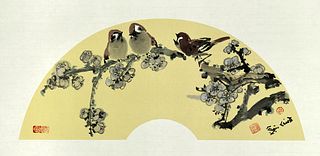 YAP HONG NGEE: Plum Blossoms & Sparrows, 2020