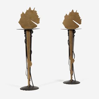 Albert Paley (American, b. 1944) Pair of "Sunrise" Candleholders, Designed for the American Ballet Theater, 1993