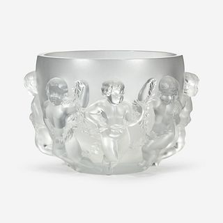 René Lalique (French, 1860-1945) "Luxembourg" Frosted Glass Bowl, France, 20th century