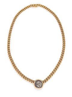 BVLGARI, YELLOW GOLD AND COIN 'MONETE' NECKLACE