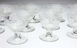 A group of Baccarat crystal stemware