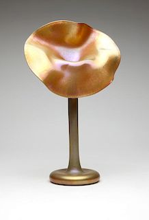 A Tiffany Studios Favrile Jack-in-the-Pulpit vase