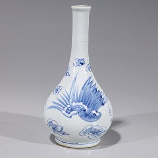 Korean Blue & White Porcleain Vase