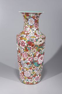 Chinese Enameled Porcelain Millefleur Vase