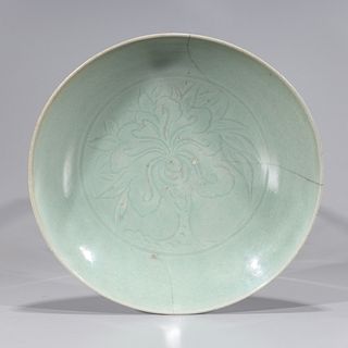 17th Century Chinese Celadon Dish