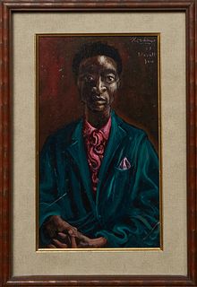 Noel Rockmore (1928-1995, New Orleans), "Stovall Son," 1969, acrylic on masonite, signed, dated and titled upper right, with E. L. Borenstein Collecti