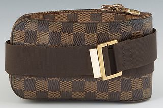 Louis Vuitton Geronimos Shoulder Bag, in brown Damier Ebene coated canvas with golden brass hardware, H.- 4 in., W.- 8 in.