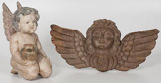 Folk Art Carved Angels 