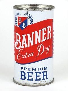 1961 Banner Extra Dry Beer 12oz Flat Top 34-26