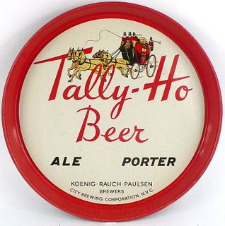1940 Tally Ho Beer Ale Porter 12 inch Serving Tray 