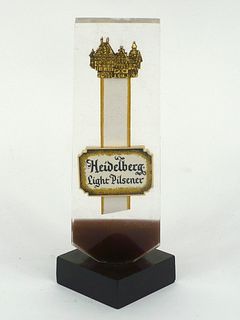 1967 Heidelberg Light Pilsener Beer  Acrylic Tap Handle 