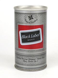 1968 Black Label Beer (Natick) 12oz Tab Top T42-05.1
