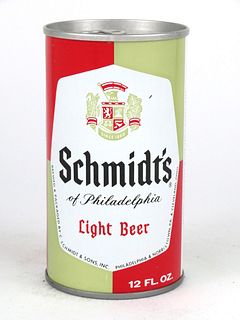 1973 Schmidt's Of Philadelphia Light Beer 12oz Tab Top T122-29