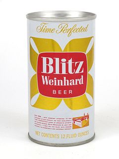 1966 Blitz Weinhard Beer 12oz Tab Top T43-31
