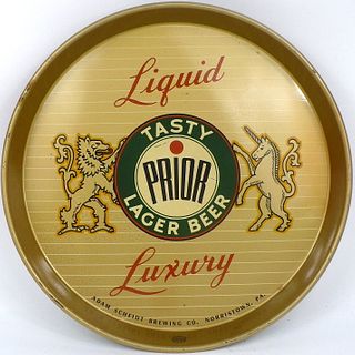 1947 Prior Tasty Lager Beer 12 inch Serving Tray 