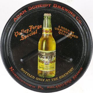 1910 Valley Forge Special Beer 4 inch Tin Coaster 