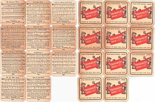 1945 Trommers Beer "Sing-a-Long" 3½ inch set of Eleven NY-TMR-109 to 119