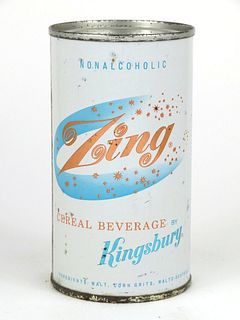 1962 Zing Cereal Beverage 12oz Flat Top 147-16