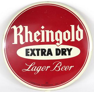 1953 Rheingold Extra Dry Lager Beer  Button Sign 
