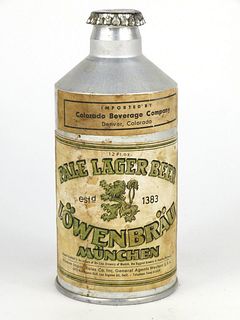 1955 Germany Lowenbrau Pale Lager Beer to Colorado 12oz Cone Top No Ref.