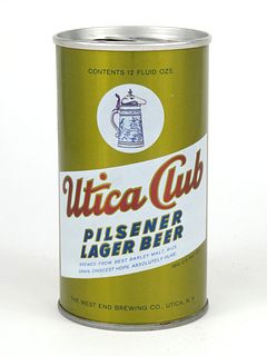 1966 Utica Club Pilsener Lager Beer 12oz Tab Top T132-23