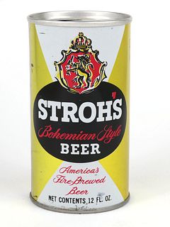 1965 Stroh's Beer 12oz Tab Top T128-29v